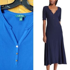 Ralph Lauren cotton waffle Fit and Flare Dress